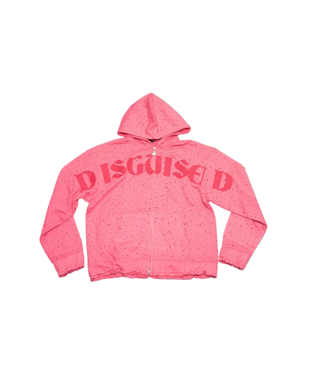 DISGUIDED PINK ZIP UP HOODIE